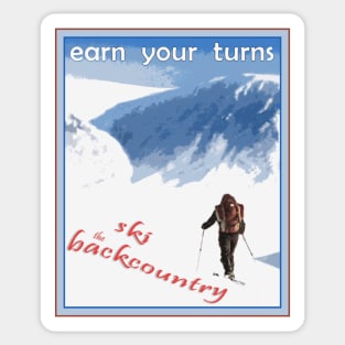 Backcountry skiing Sticker